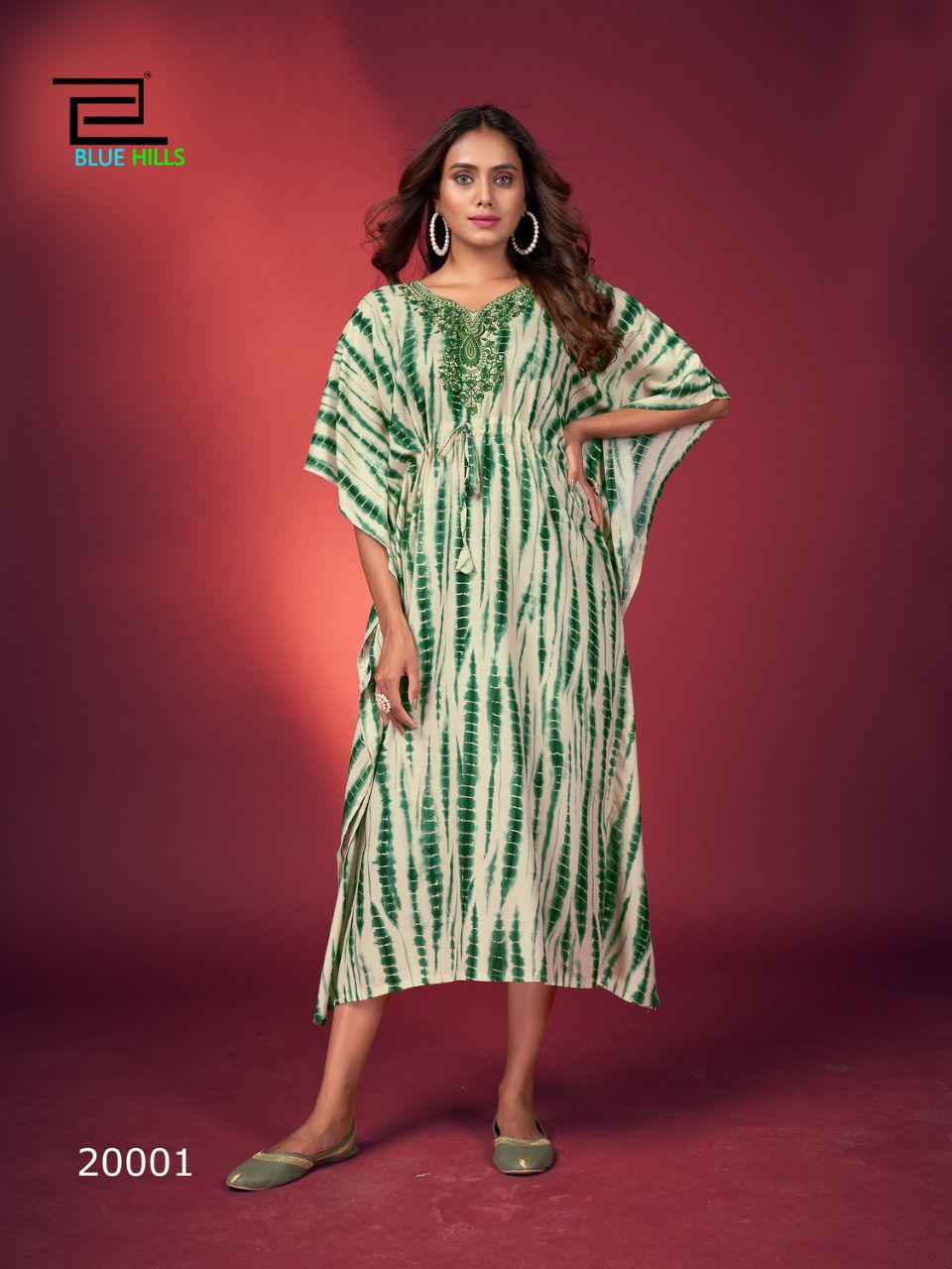 Blue Hills Stare 20 Printed Wholesale Kaftan Style Designer Kurti Catalog